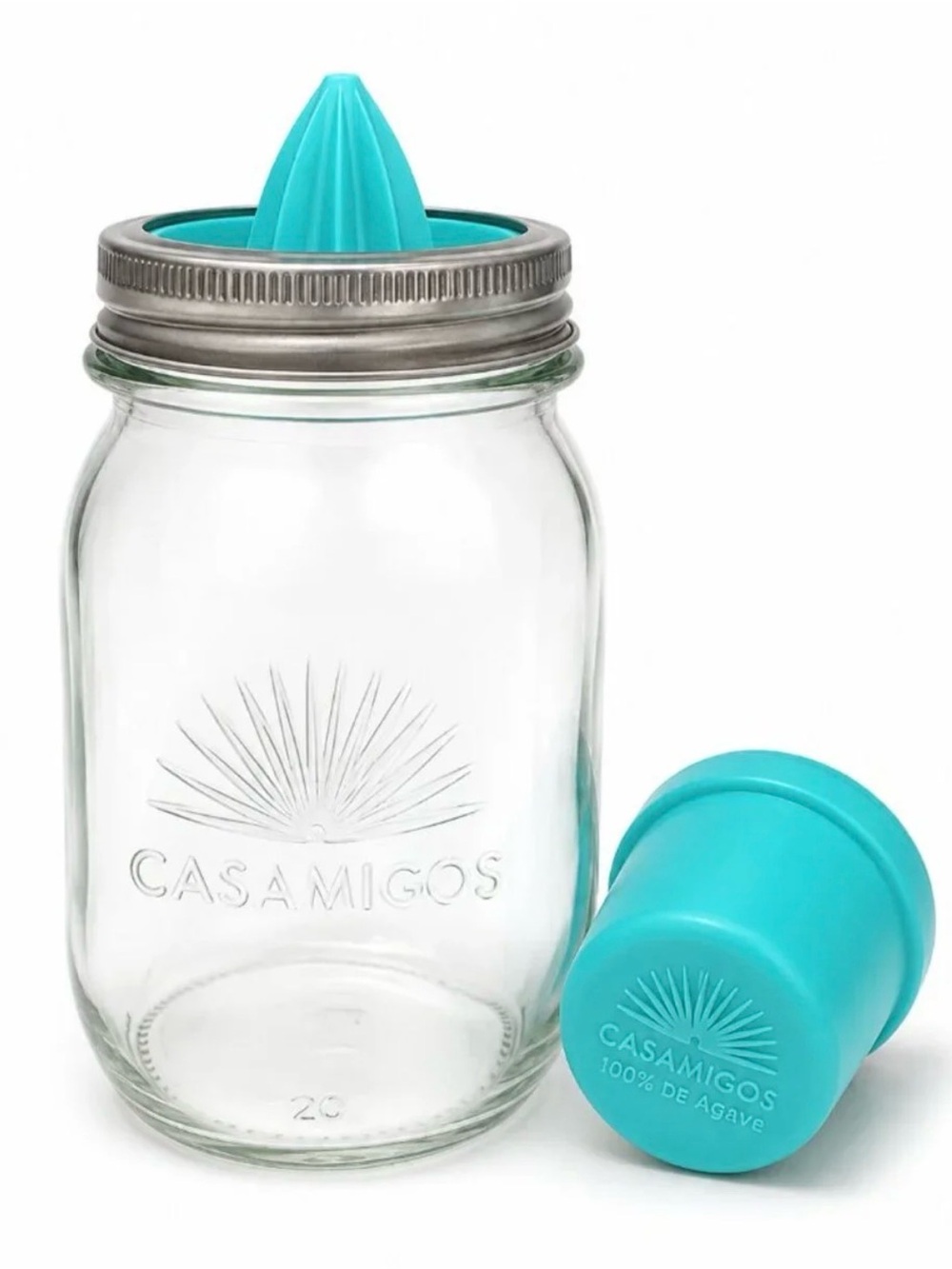 Casamigos Mason Jar Citrus Juicer - Turquoise 16oz.